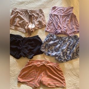 Lot of 6 Aerie, Old Navy and others pajama shorts